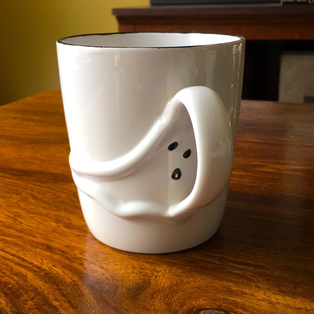 Starbucks Barista 2003 White Ghost Coffee Mug - Great for Halloween